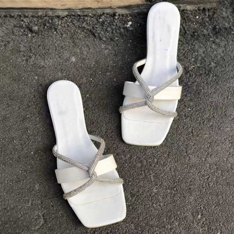 Tongs À Enfiler Pour Femmes Avec Chaussons Patchwork