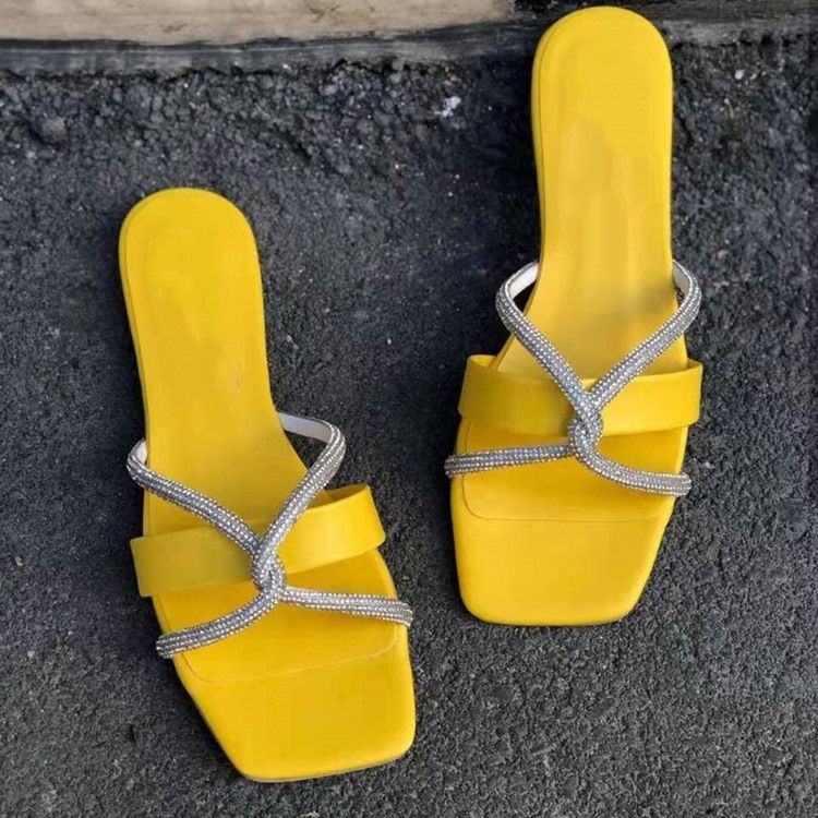 Tongs À Enfiler Pour Femmes Avec Chaussons Patchwork