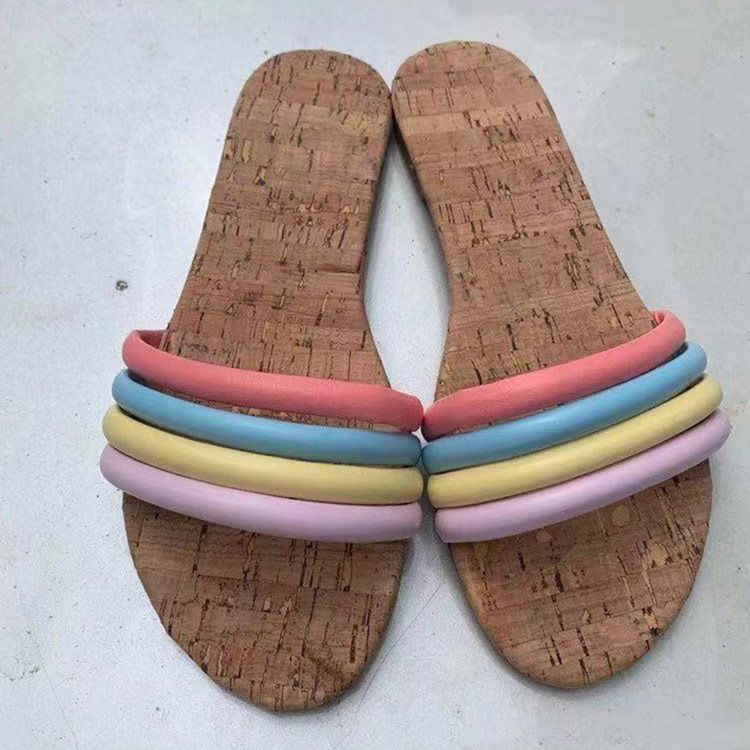 Tongs À Enfiler Pour Femmes Avec Pantoufles